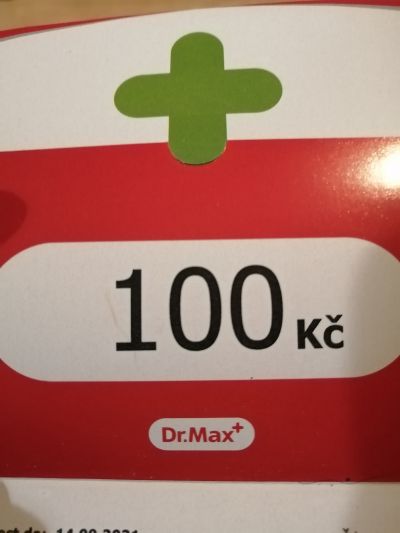 Poukaz do lékárny dr Max 100 Kč.