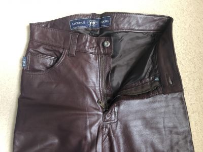 Dámské kožené kalhoty, vel. 34