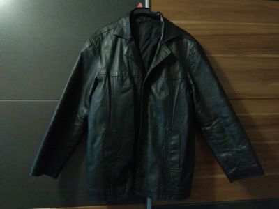 Černá kožená bunda Angelo Litrico z C&A vel. 46