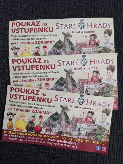 3x Poukaz na vstupenku Staré hrady