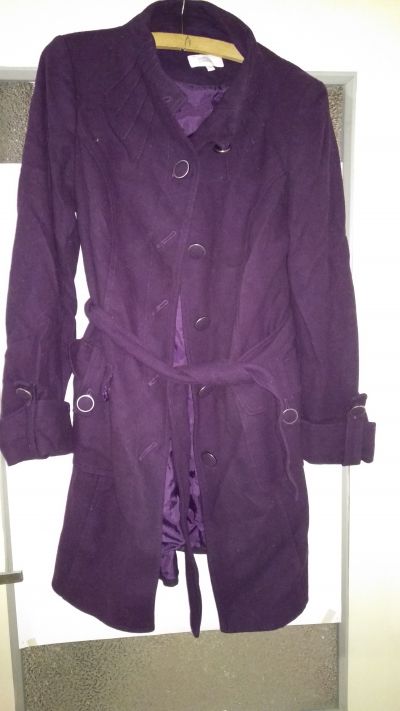 3/4 fialový kabát vel.12, Zn. Marks&Spencer