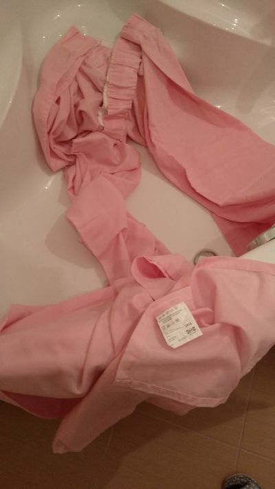 Závěsy v  růžové barvě, IKEA