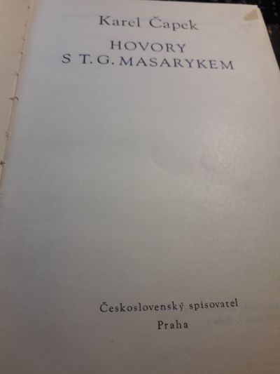 hovory s T.G. Masarykem