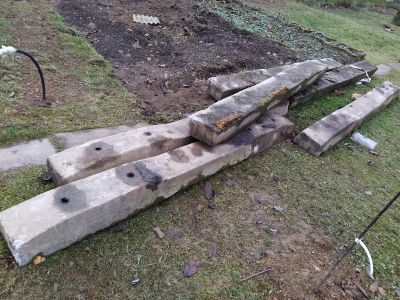 Betonové pražce - 9 ks - 2,4x0,28m