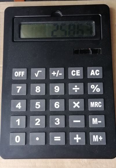 Kalkulačka velká 20x33cm
