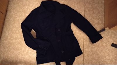 Černý dámský kabátek vel.42/44 jarni/podzimní