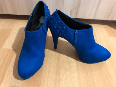 Modré boty na podpatku (41)