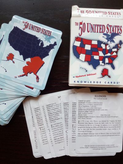 Vzdelavaci karty, staty USA v AJ