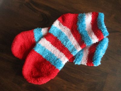 Ponožky froté pruhované
