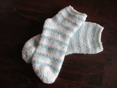 Ponožky froté tyrkysovobílé