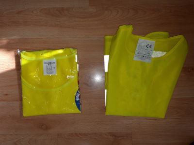 Žlutá reflexní vesta XS a na postavu 121 cm