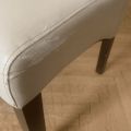 Koženková židle, krémová barva (2)
