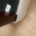 Koženková židle, krémová barva (2)