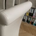 Koženková židle, krémová (4)