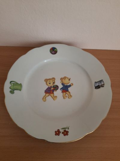 Porcelánový talíř - dětský motiv