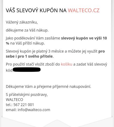 Sleva 10% WALTECO