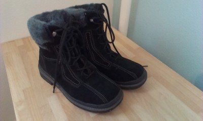 Kožené zimní boty