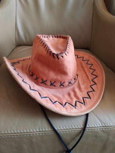 Kovbojský klobouk oranžový