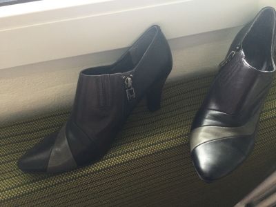 Kožené boty - vel. 38 - černé