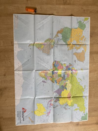 Mapa světa, oboustranná