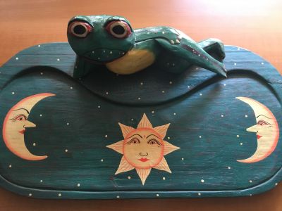 Dřevěná dekorace - Žába