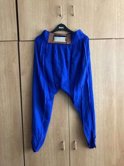 Modre volne kalhoty M