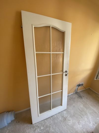 Dveře bílé, prosklené, 80cm