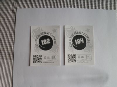 Hokejové karty z Kauflandu 182,184
