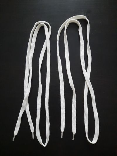 Bílé šňůrky do bot (délka 120 cm) - NOVÉ
