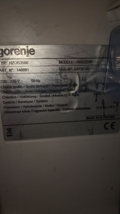 Kombinovaná chladnička Gorenje RK 6355 W