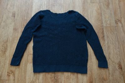 Tmavě modrý svetr, bavlna, vel. 40/42 (M)