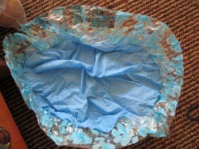 dětský modrý bazének průměr asi 65 cm