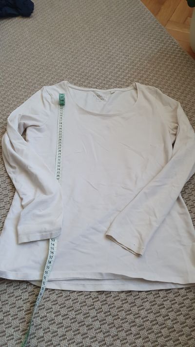 Dámské bílé bavlněné triko, 100% bavlna, vel. M