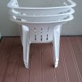 Zahradní židle bílé 3 ks