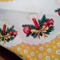 Retro vánoční ubrus s hvězdičkami - koupím