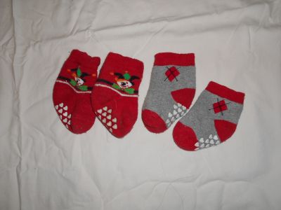 2x ponožky pro mimi červené