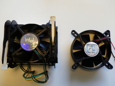 Chladič CPU + větráček + webkamera