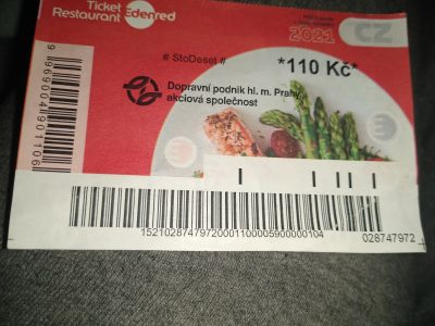 Stravenka 110,- Kč