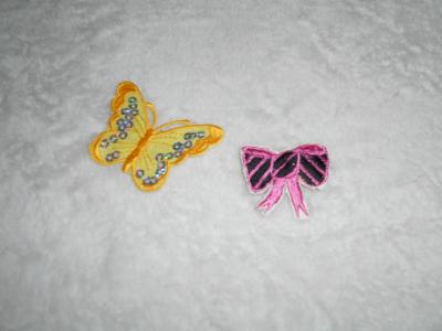 Motýl a mašle - nášivky 3x