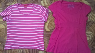 2 x růžové triko vel.M/L