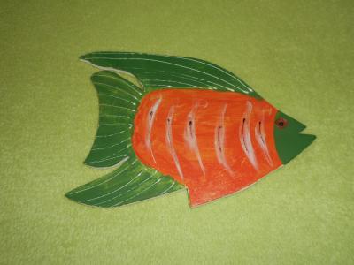 Dřevěná dekorace ryba