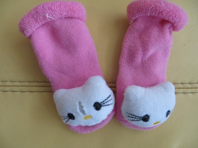 Teplé růžové ponožky pro nejmenší