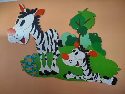 Dekorace na zeď-zvířátka zebry