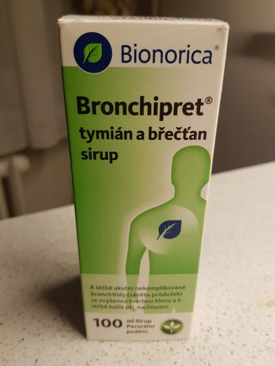 BRONCHIPRET - bylinný sirup na léčbu hlenitého kašle