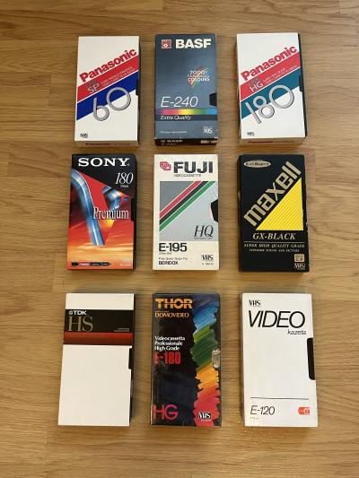 VHS video kazety