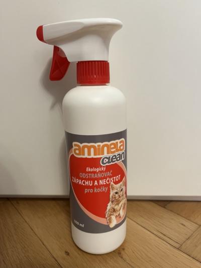 Aminela Clean odstraňovač zápachu a nečistot po kočkách