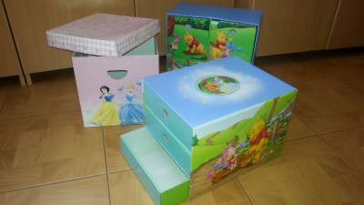 Papírové krabičky Medvídek Pooh a princezny Disney
