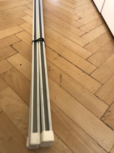 Konzole na závěsy, 4 ks, 194 cm dlouhé