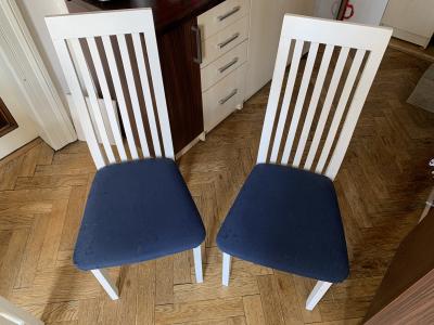 Dvě židle (modro-bílá)