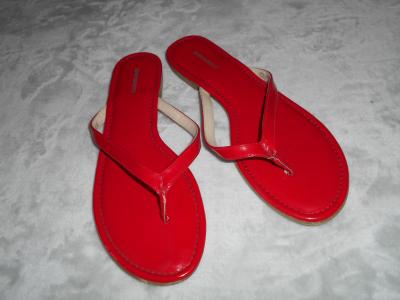 Tyrkysové žabky s flitry na páscích